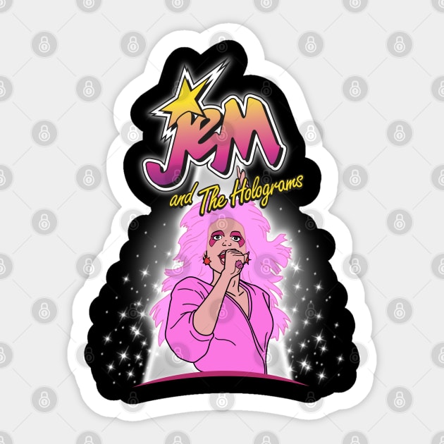 Jem and the Holograms Sticker by Chewbaccadoll